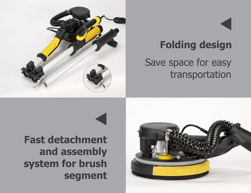 Szl-225fv-2 Putty Wall Drywall Electric Sanding Mmachine Folding Design ...