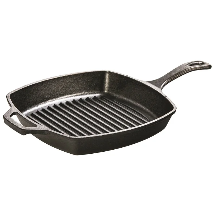 Black Ribbed Bottom Castiron Skillet For Lowfat Cooking Buy Cast