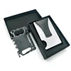 Front Pocket Carbon Fiber Mens Rfid Blocking Wallet Slim Tactical Spring Metal Money Clip Credit Card Holder Multool Tool Card