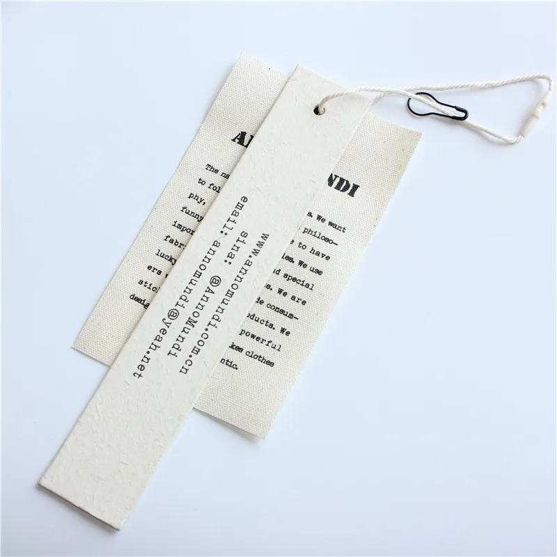 Clothes Canvas Hang Tag Custom Fabric Labels - Buy Customized Printed ...