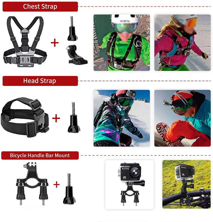 Action Camera Travel Set Professional Photography Accessories Bundle