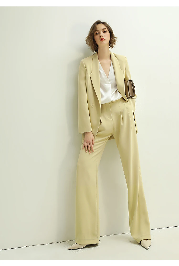 High Quality Vanilla Collar Casual Simple Long Professional Women's