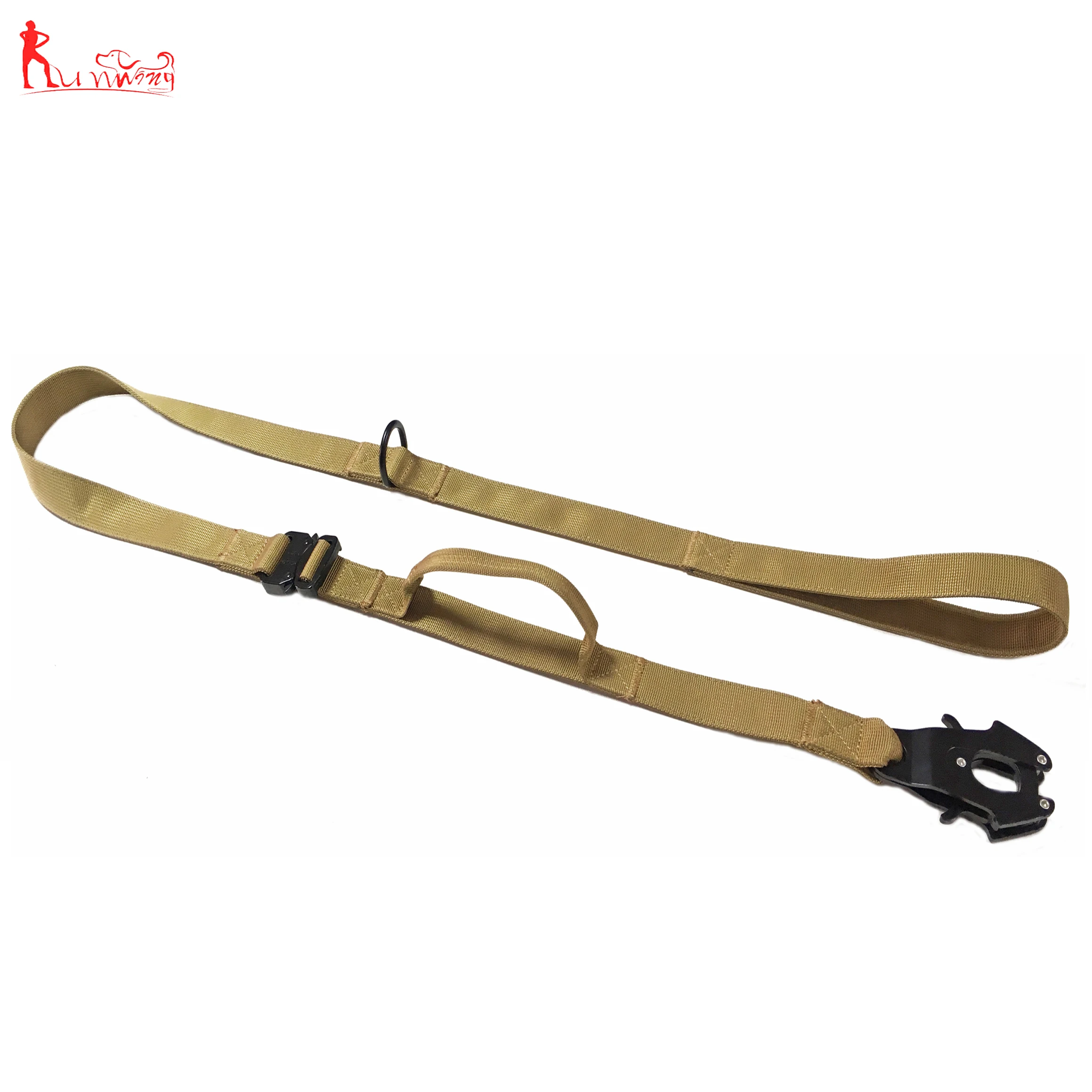 Tactical Nylon Pet Dog Leash with Durable Buckle and Clip, for Large Medium Dogs Training Running