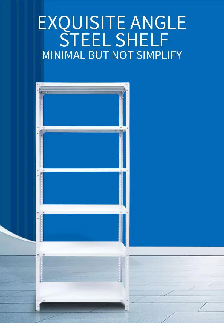 Angle Steel Black Shelf Rack Floor Warehouse Balcony Household Multi