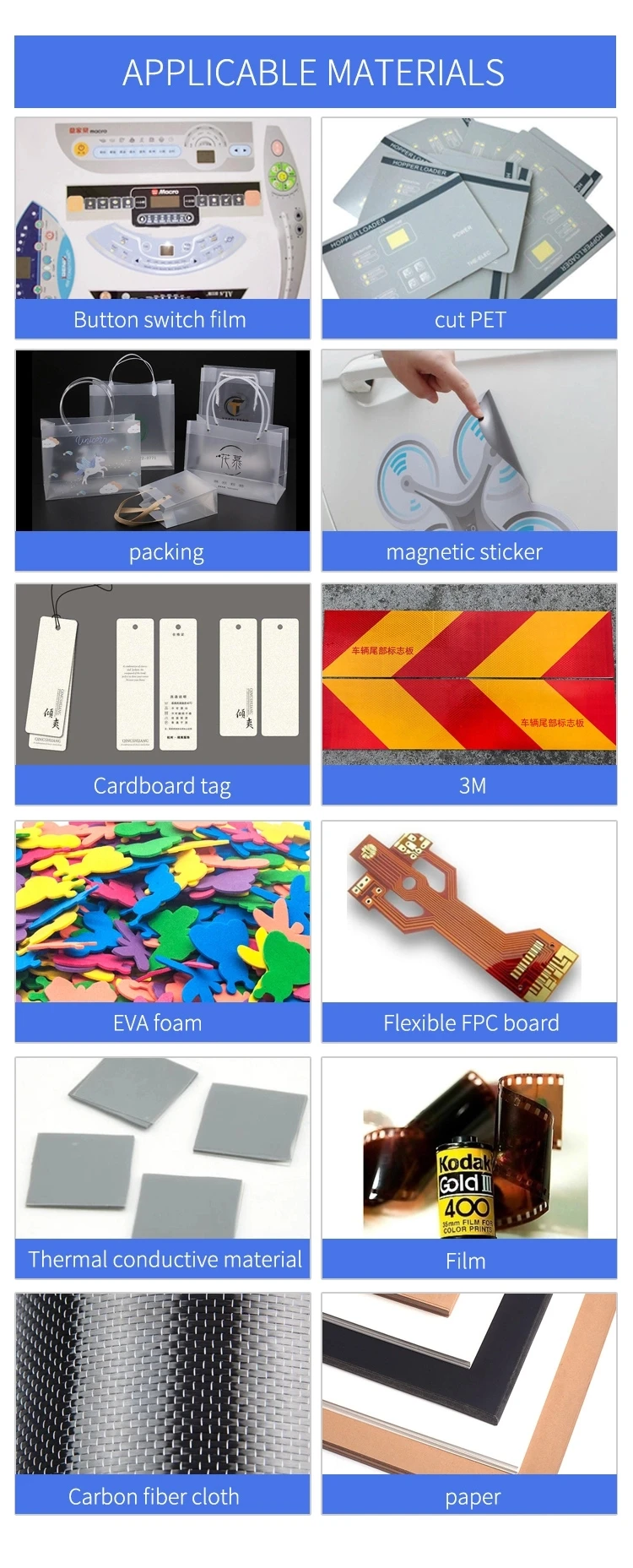 pvc cardboard flat digital die cutting machine