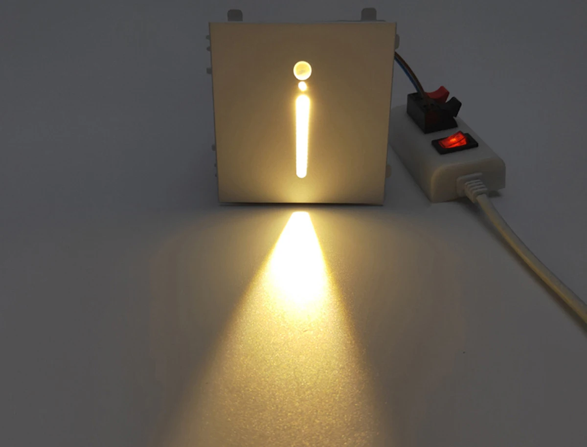 Square round long bar 3W Anchor light LED stair corner light embedded household aisle stair step light