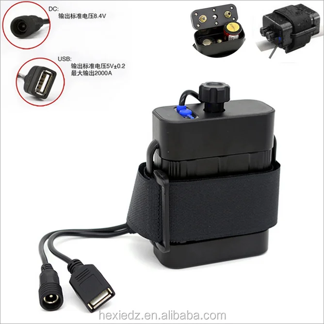 Waterproof 2x18650/26650 Battery Holder Pack Storage Case Box With Dc