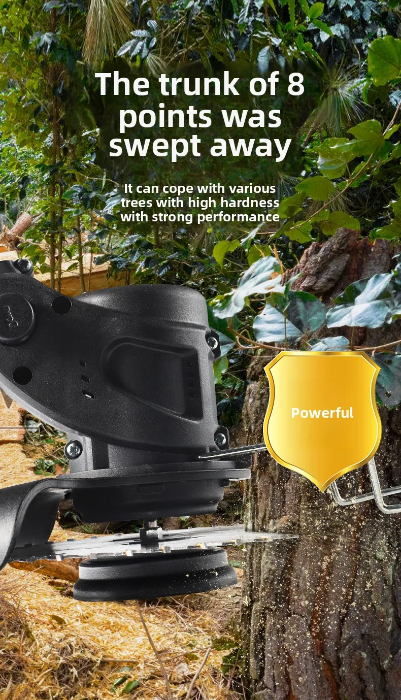 Rechargeable Household Small Lawn Mower with Lithium Battery 4-Stroke Industrial Grade Handheld Electric Garden Trimmer