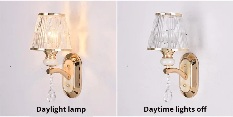 product modern simple led bedroom lamp golden iron body wall lamp for living room tv wall aisle staircase balcony bedside-5