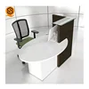 Customized Size Simple Style Solid Surface Office Table White Stone Computer Desk