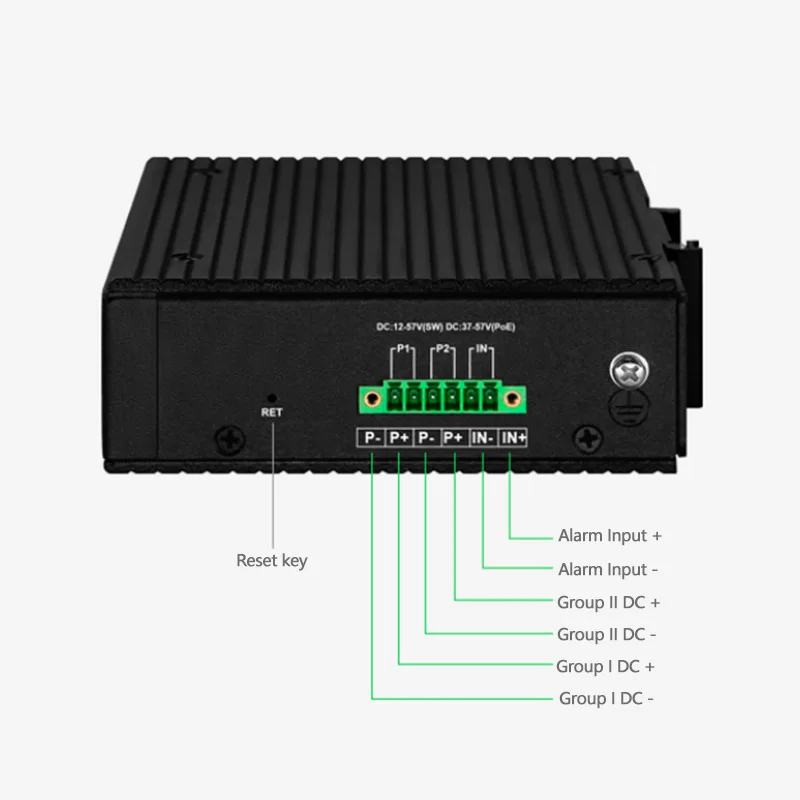 Industrial DIN Rail Full Gigabit 8 PoE 2 Uplink 2 SFP Fiber Port Layer 2 Managed Switch supplier