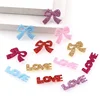 100 per pack letters LOVE bow embroidery cloth stickers patch