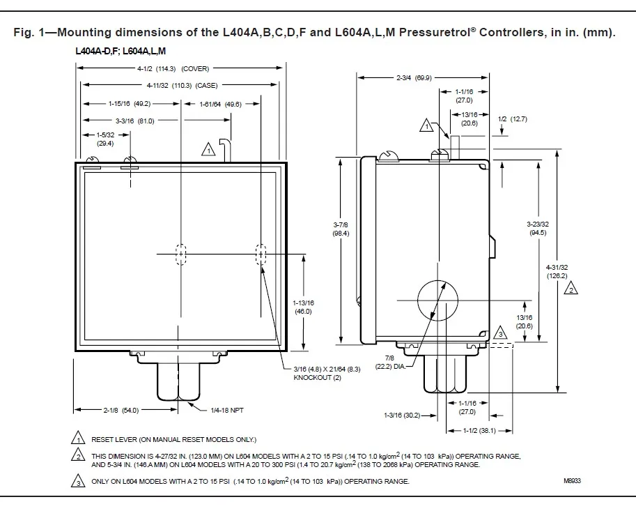 Honeywell Pressure Switch L404f1102 Buy Pressure Switch L404f1102,Pressure Switch L404f1078