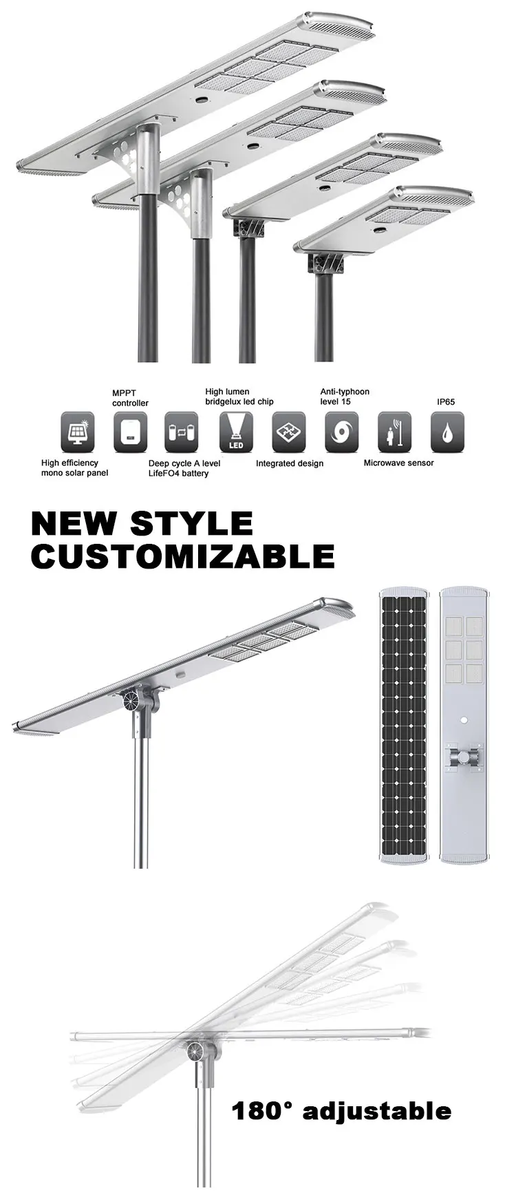 2020 New High Quality 30W Modular Integrated Waterproof All in One Solar Led Street Light