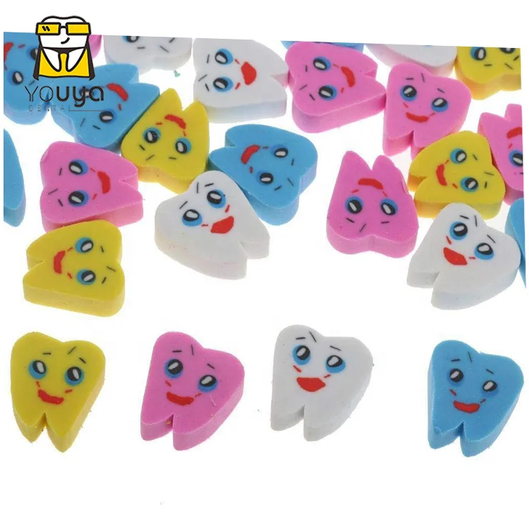 50pcs Molar Shaped Tooth Rubber Erasers Dentist Dental Clinic School Great Gifts 