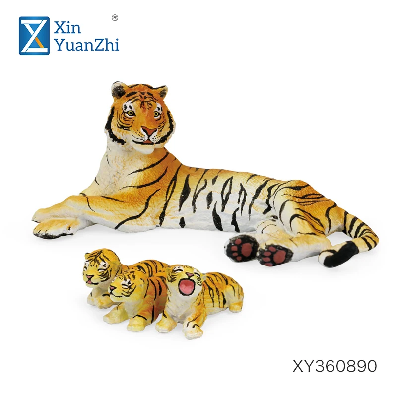 Simulation Tiger Family Play Set Toy Pvc Material Zoo Animal Model For Kids  - Buy King Of The Forest Toy Sets,Realistic Model Of Mother-son Tiger  Product on 