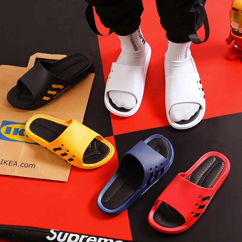 Rubber Flip Flops Black Men Wholesale Plastic Flooring Gents Slipper