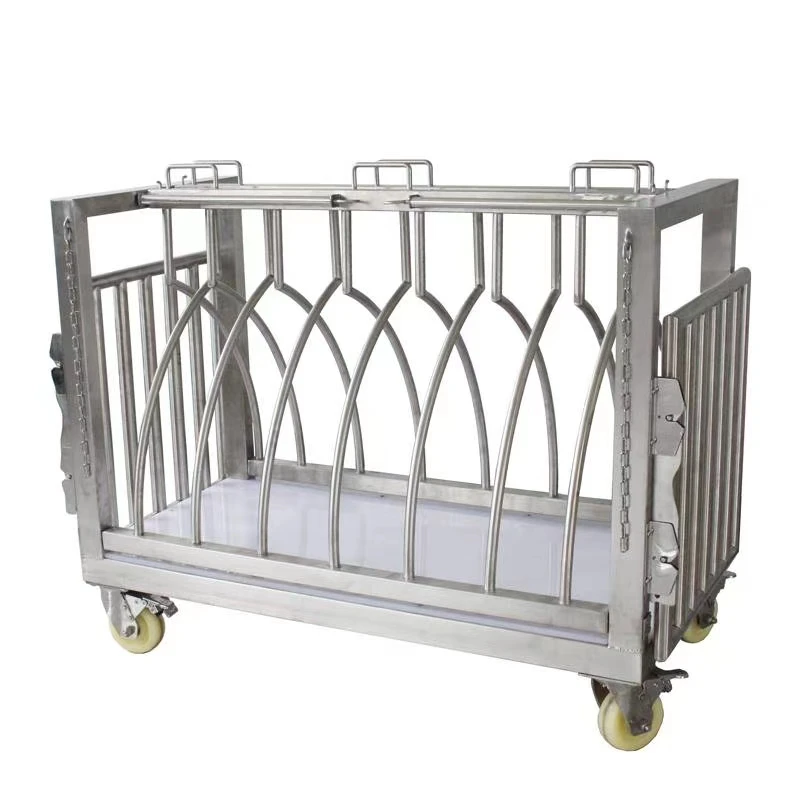 Meditech 304 Stainless Steel Veterinary Control Squeeze Cage For