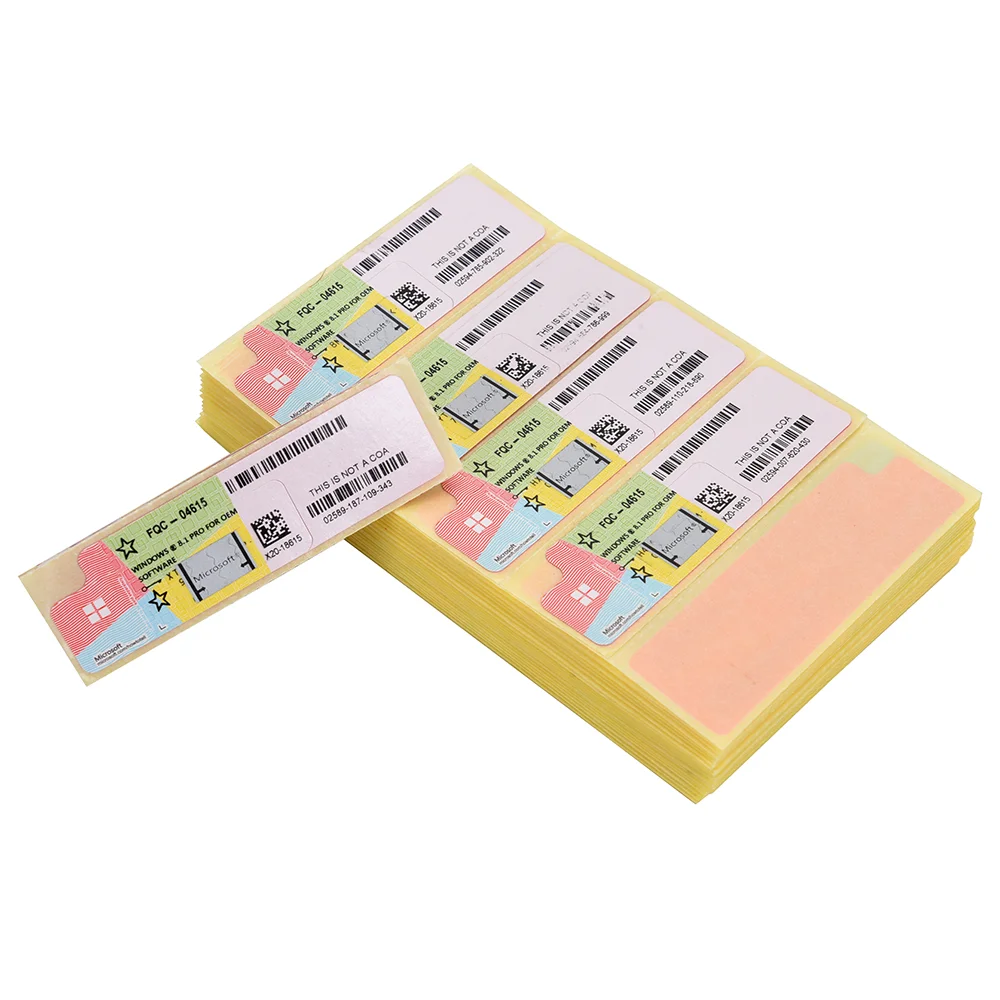 Win 8.1 Pro Key Sticker Professional Software 32/64bits License Label ...