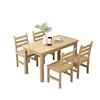 High grade solid wood rectangular simple and easy dining table and chair