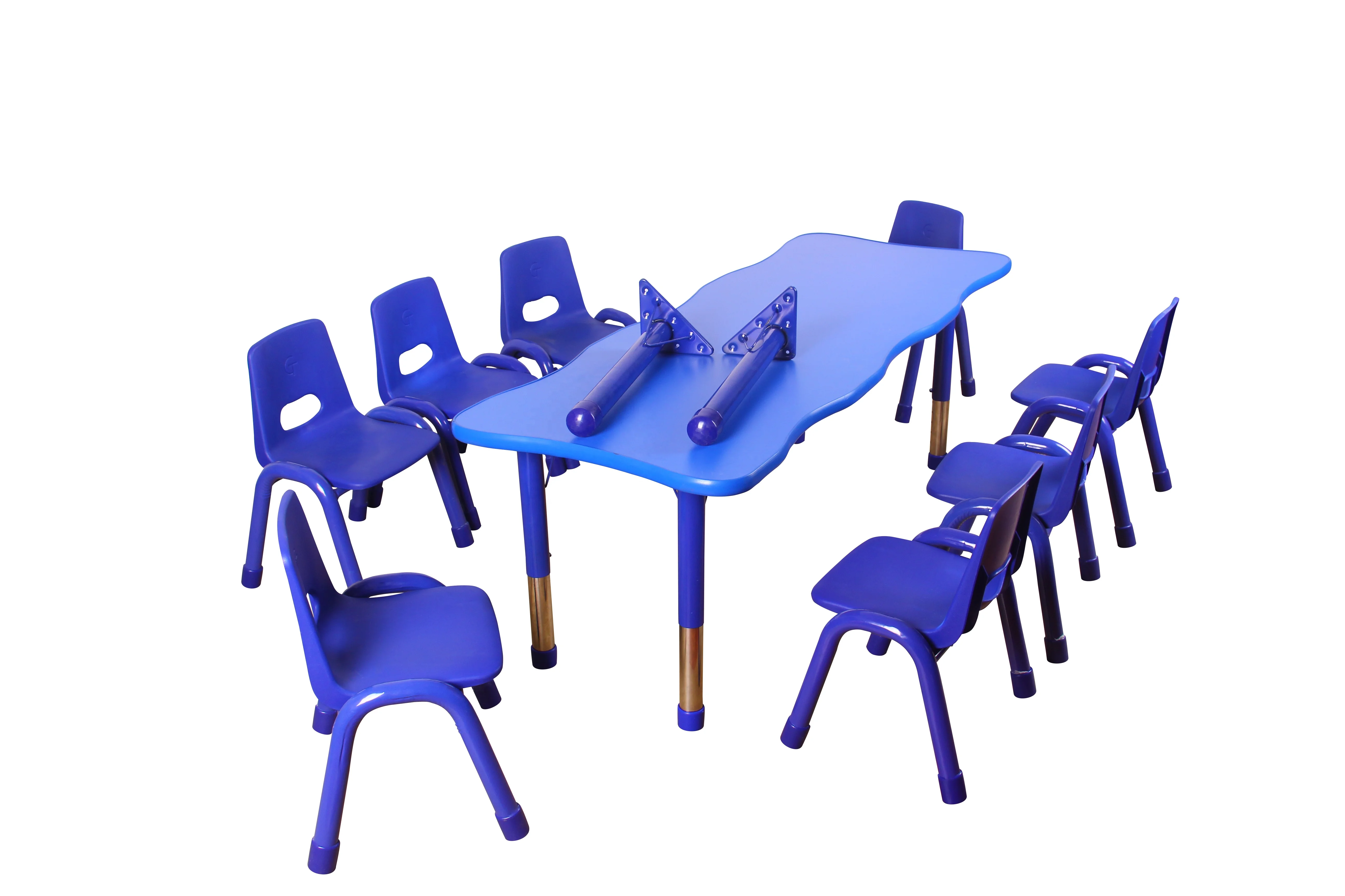 Kindergarten Furniture Preschool Furniture Rectangular Wave Table Kids