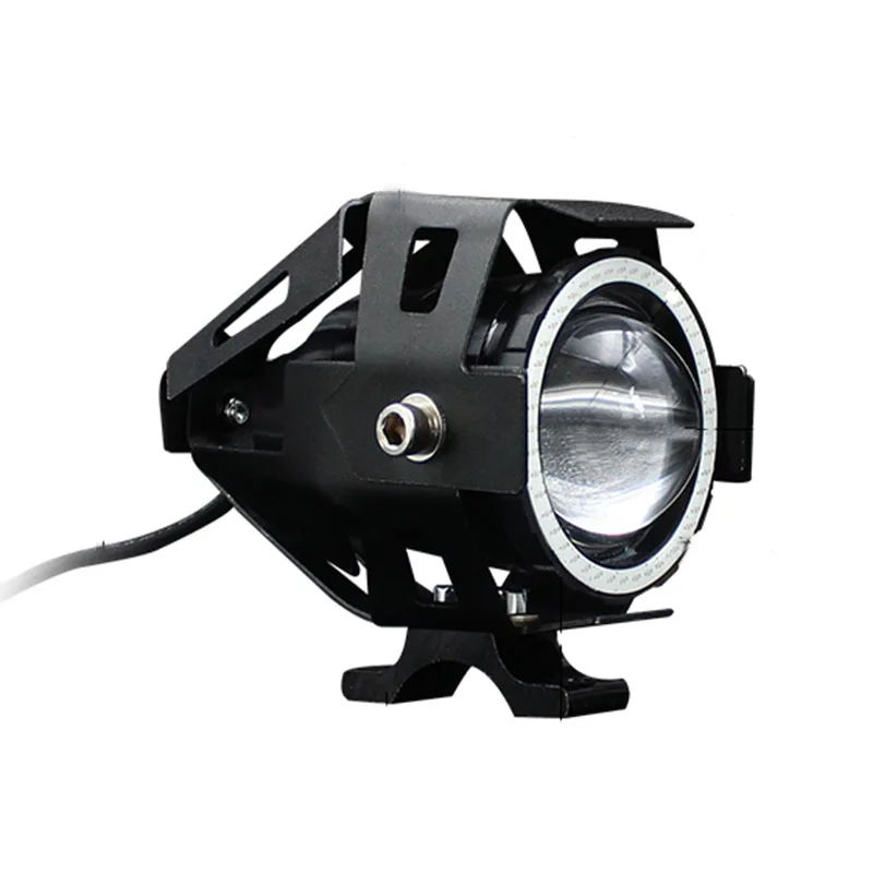 U7 LED Light motorcycle Headlight angel eyes moto light DRL Headlamp Motorbike  Fog Spotlights Universal for motor headlight