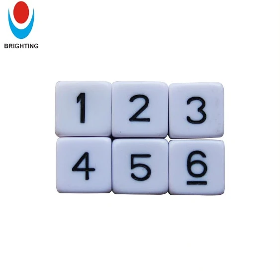 Round Corner 16mm Engrave Number 1 To 6 Paint Acrylic Education Playing