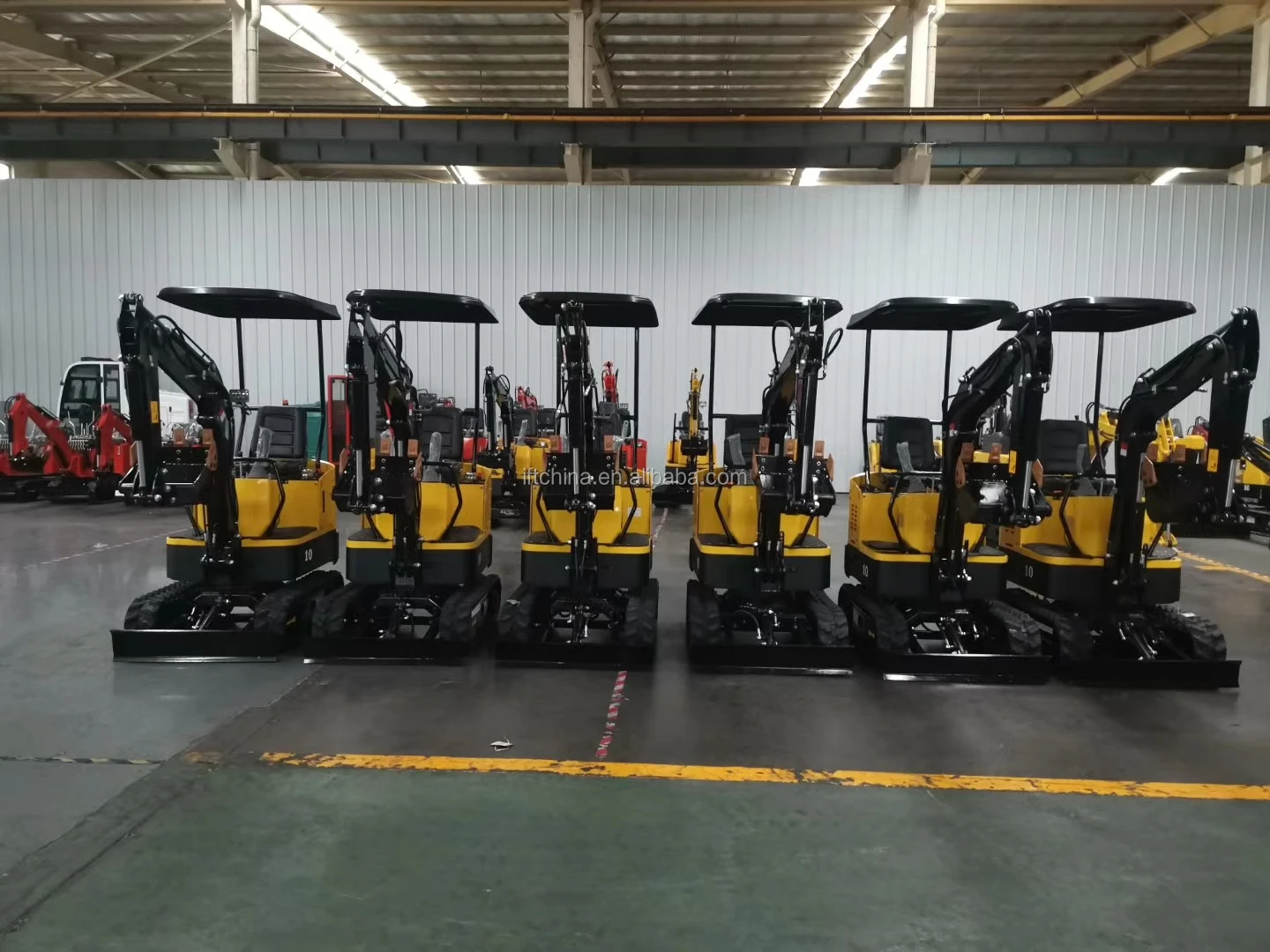 Mini Excavator - Micro Digger 1ton with Bucket Auger Fork