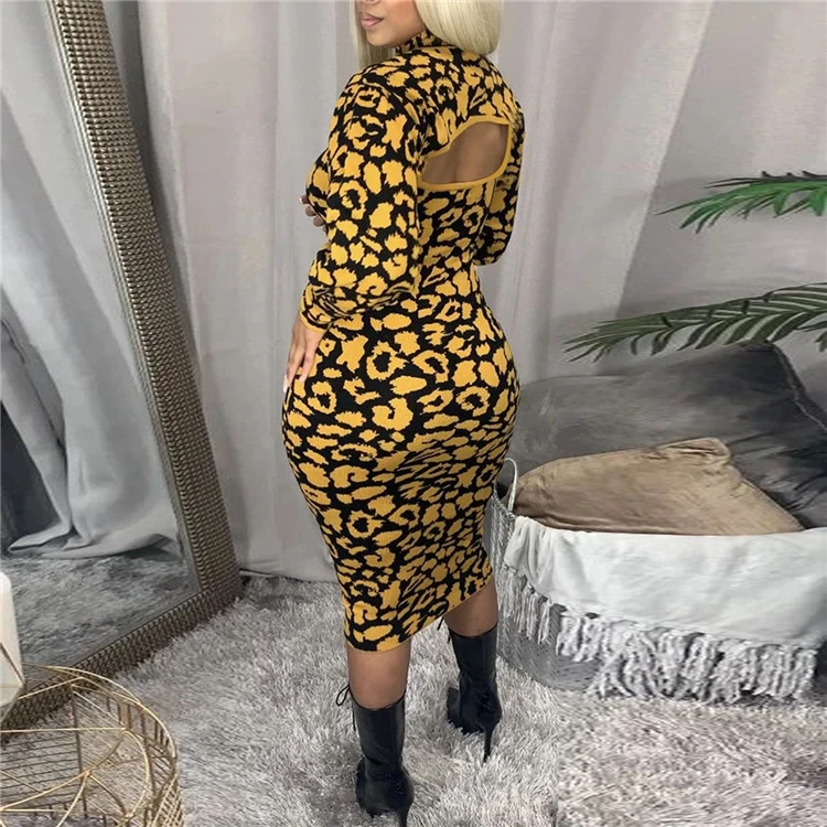 High Quality Overall Printed Long Sleeves Womens Clothing Fashion Casual Dresses Women Long maxi Dress