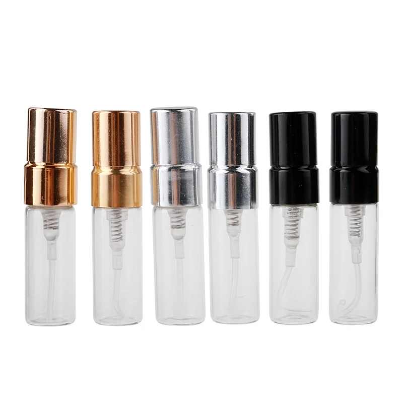 Stock Refillable Mini Clear Glass Atomizer Spray 3ml Perfume Bottles