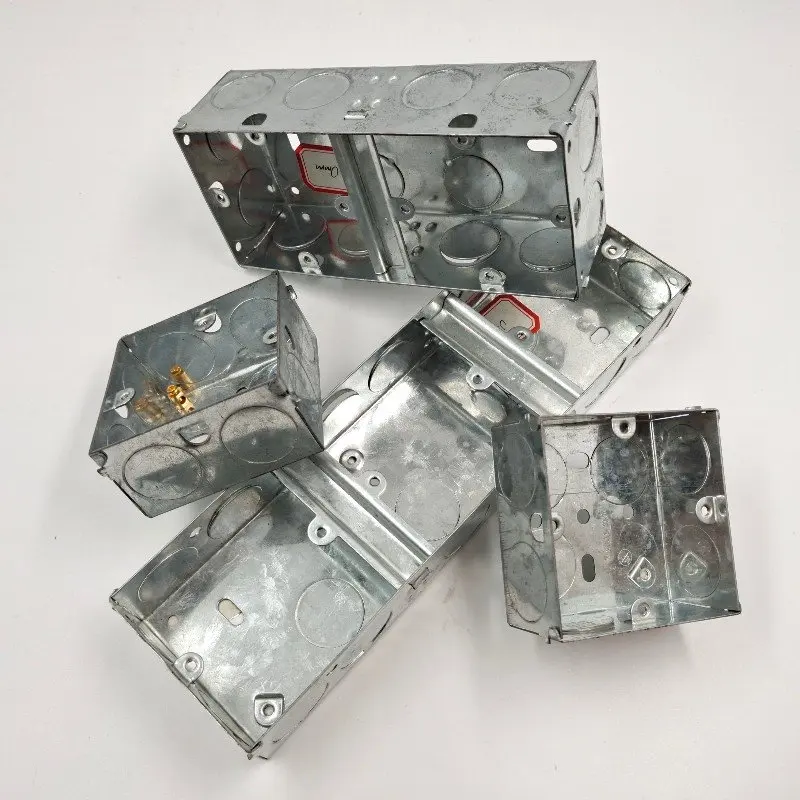 Electrical Junction Box Types 3*6 3*3 1+1+1 Iron Box Silver Color