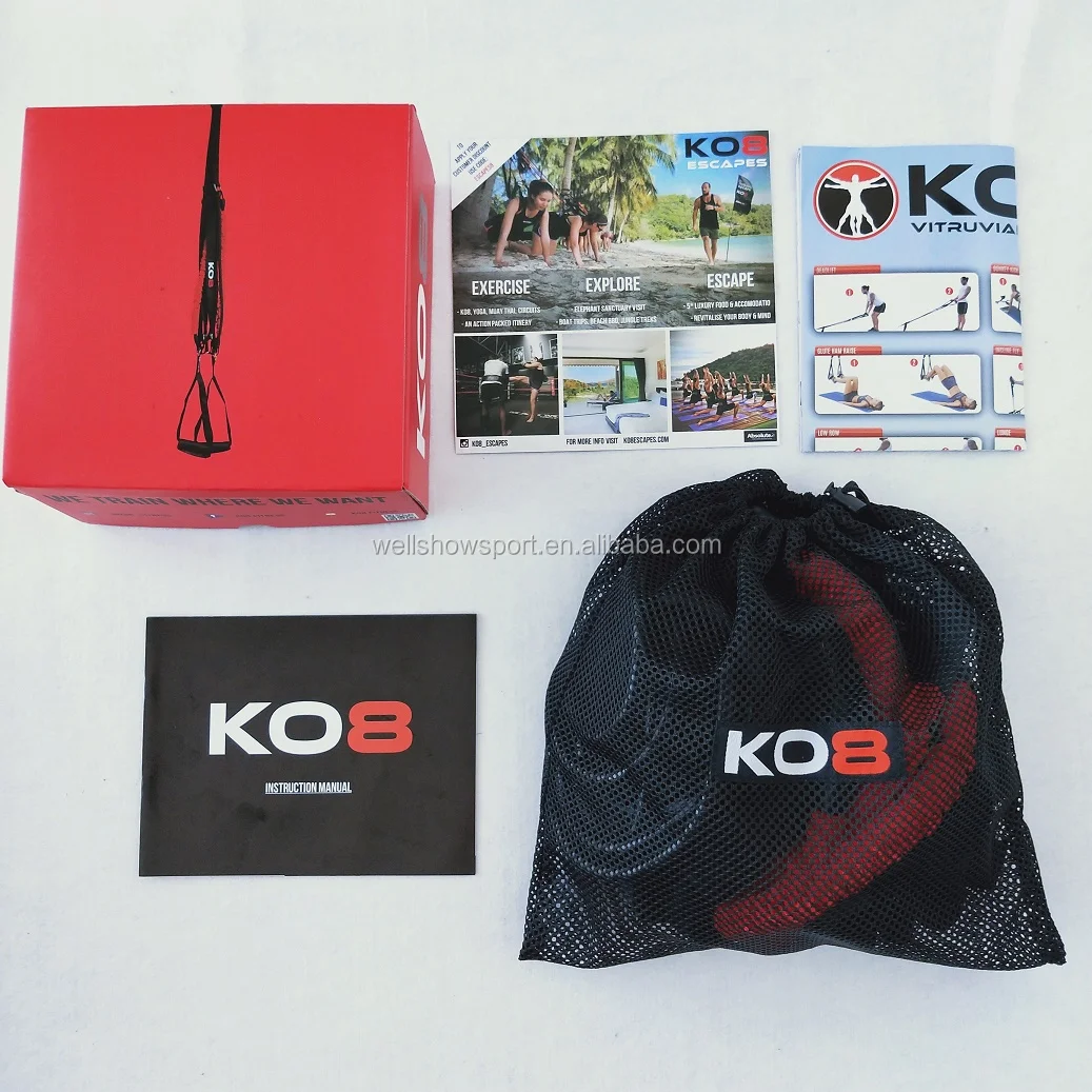Wellshow Sport Ko8 Pro Suspension Resistance Bands Trainer Ko8 Fitness