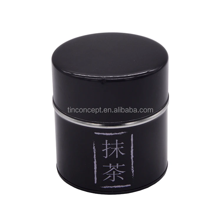 Food Grade Custom Printed plug lid Matcha Tea Tin Box