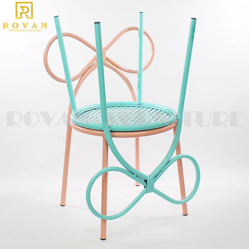 Simple Lounge Home Study Kids Metal Iron Stackable Chairs For Children