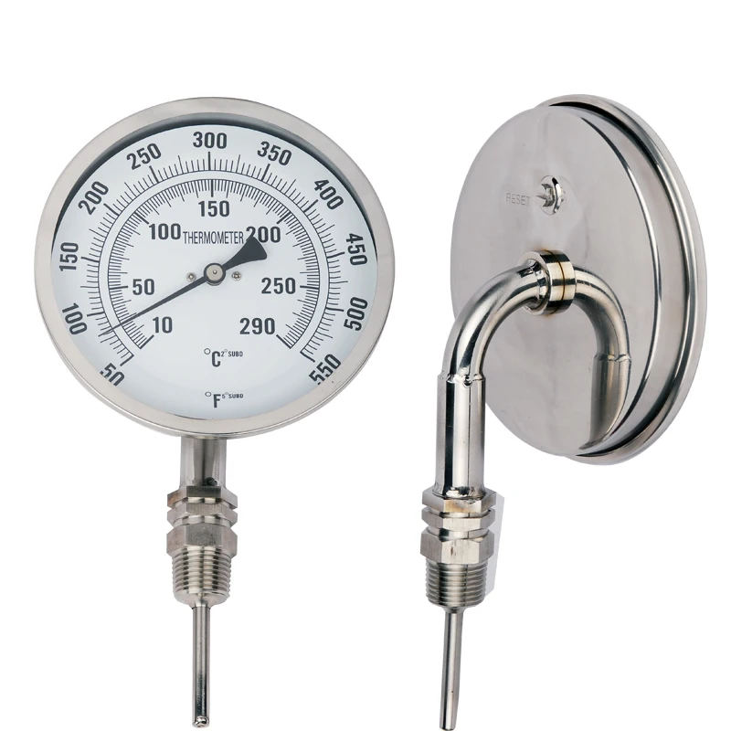 Dial Instant Reading Bimetal Water Pipe Industrial Thermometer With