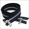#5 Metal Zipper High Quality White Brass Corn Teeth Two Ways Open End Zip