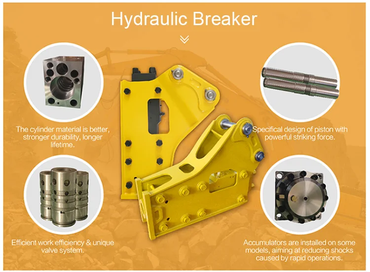 Excavator spare parts hydraulic breaker hammer