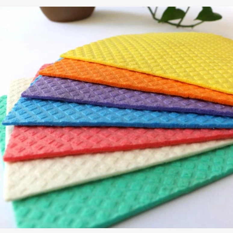 sostenible biodegradable para platos de cocina trapos de lavado toallitas de papel Paño de cocina sueco de 8 piezas paño de limpieza de esponja de celulosa ecológico reutilizable 