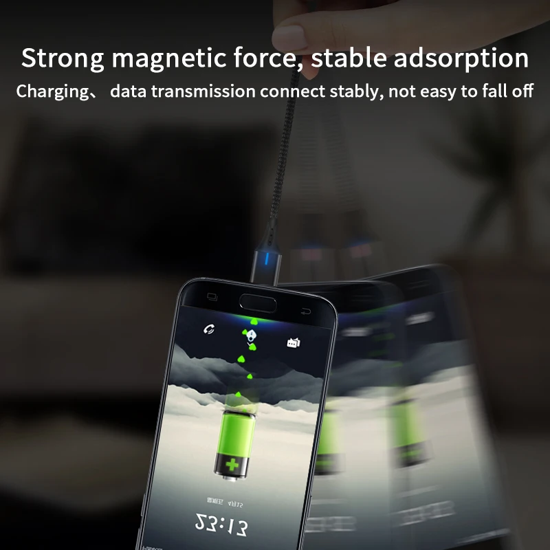 Wholesale 3 in 1 Micro USB Cable 3A Type C Fast Cable Magnetic Charging Cable for iPhone Charger Data Line - ANKUX.COM