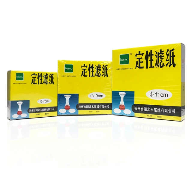 
Qualitative filter paper for laboratory test of fast, medium and slow oils 