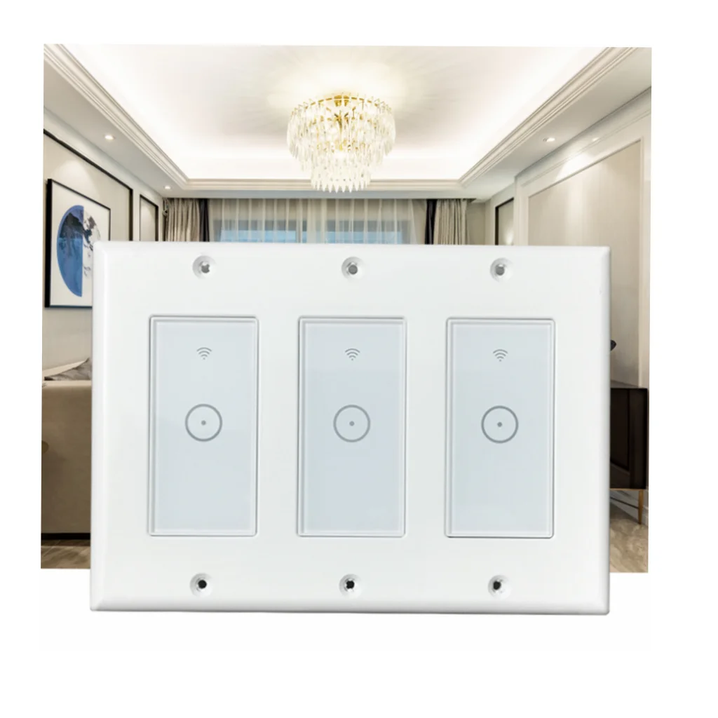 Us 2gang Electrical App Remote Control Wifi Dimmer Wireless 220v Timer