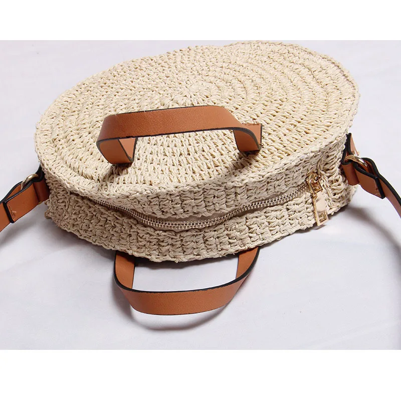 ANGEDANLIA handmade raffia beach bag woven for women-5