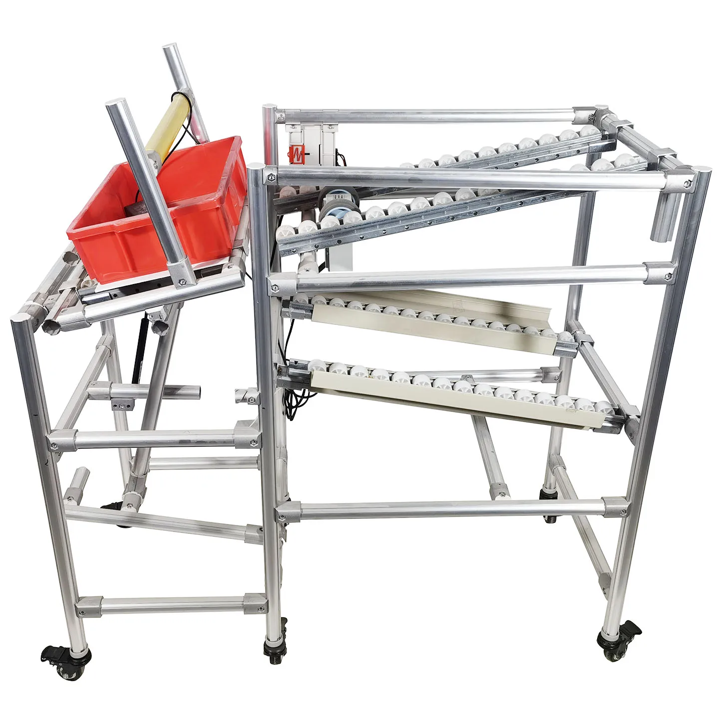 product on line recycling rack flow rack cart lcia third generation lean pipeline rod feeding empty box return box reflow rack grade-15