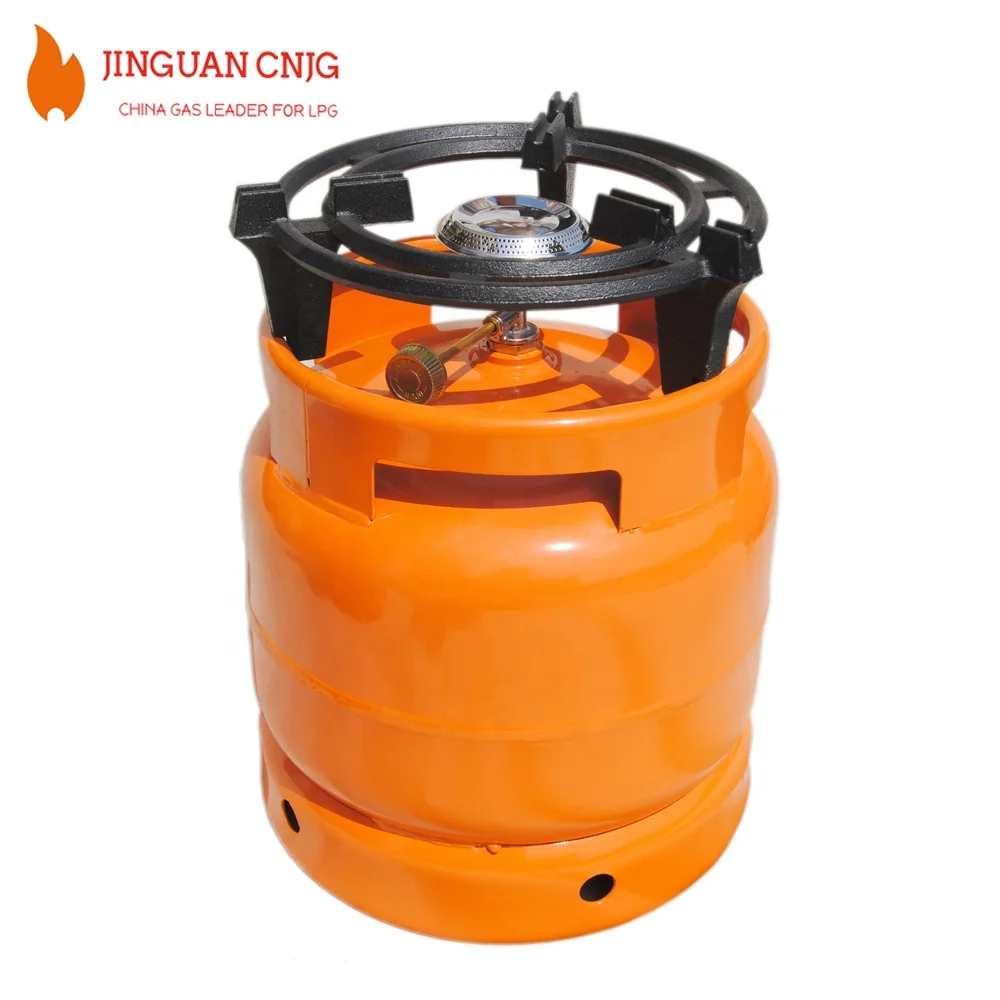 Factory Supply Ghana 6kg Lpg Cylinder Gas Cylinder Stand Single Burner Complete