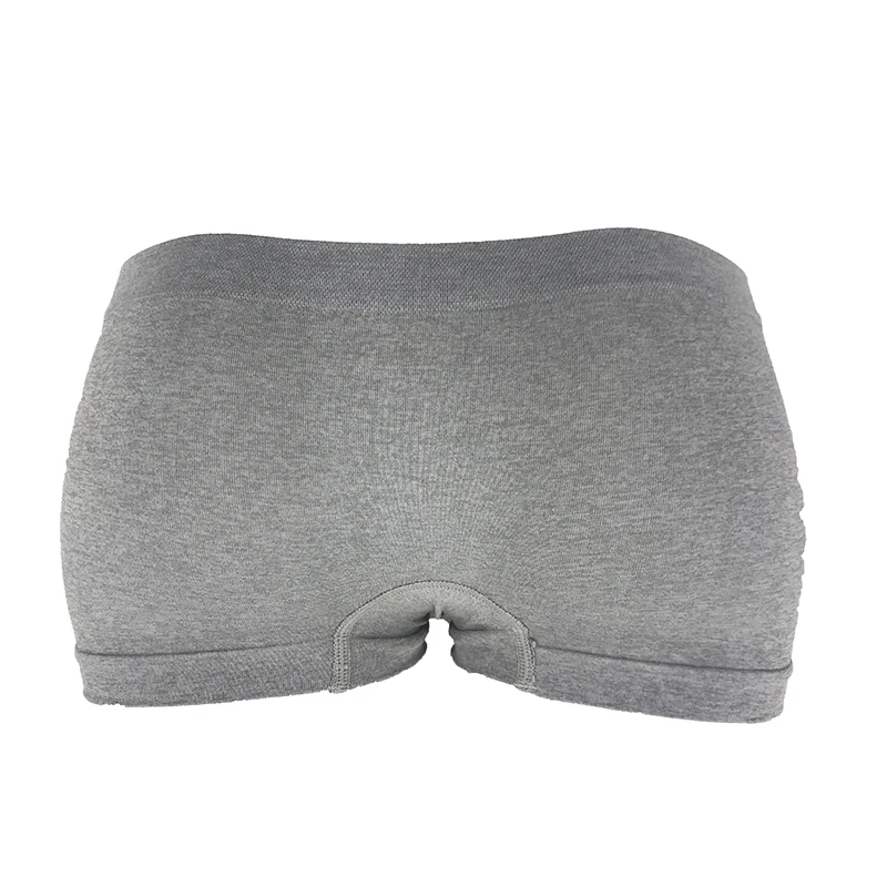 Classic Plain Woman Underwear Stretch Gray Solid Color Boxer Brief ...