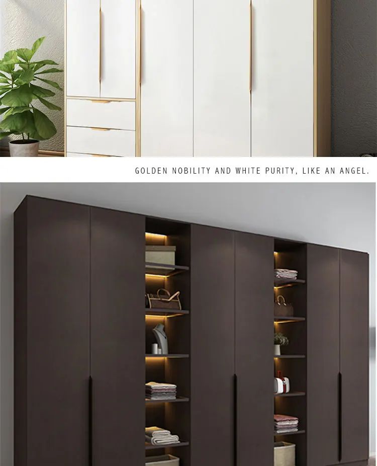 Black Furniture Accessories Long Kitchen Embedded Gold Pull Modern Aluminium Alloy Cabinet Door 300Mm Handle