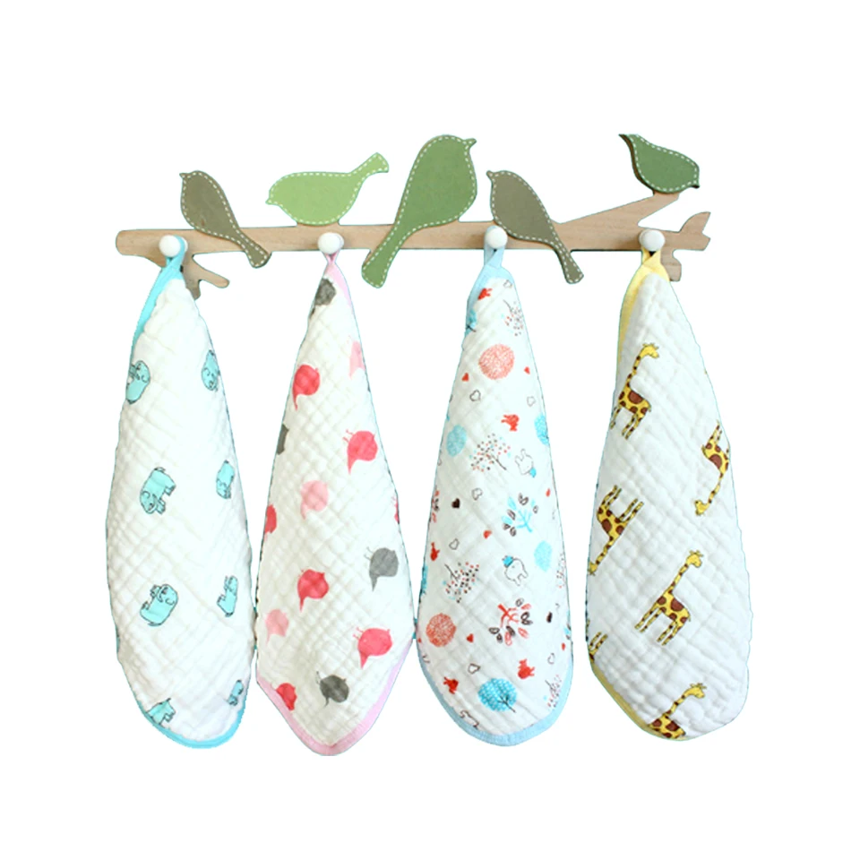 
100% organic cotton 6layer baby muslin washcloth 
