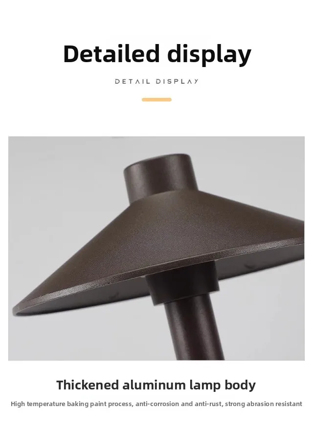 product led low voltage lawn lights brass led bollard garden light with brass thread stake-12