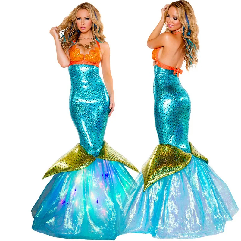 Beautiful Colored Mermaid Performance Costume For Party Carnival Costume Sexy Womens Party