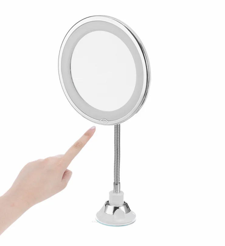 10X Magnifying 360 Degree Free Rotation Makeup Vanity Mirror LED Cosmetic make up mirror with light